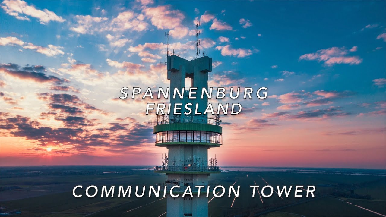 Communication tower Spannenburg - Friesland - DJI mini 2 drone shots