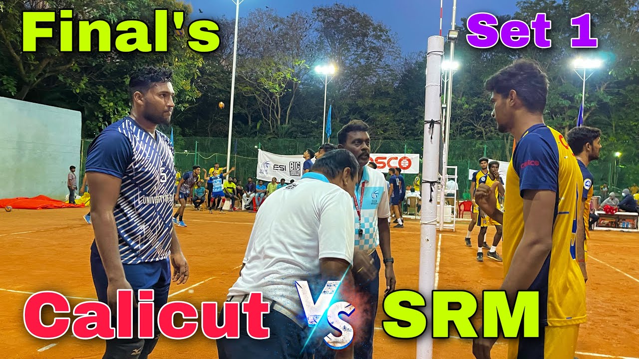 Grand Finale 🔥 SRM Vs Calicut University 👌 Set 1 | South Zone 2022