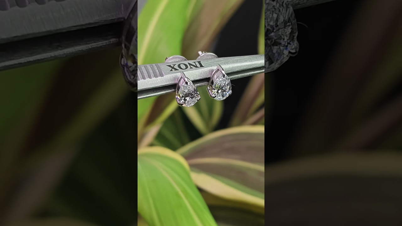 1ctw Pear Diamond Studs for Saskia #earrings #diamond #jewellery