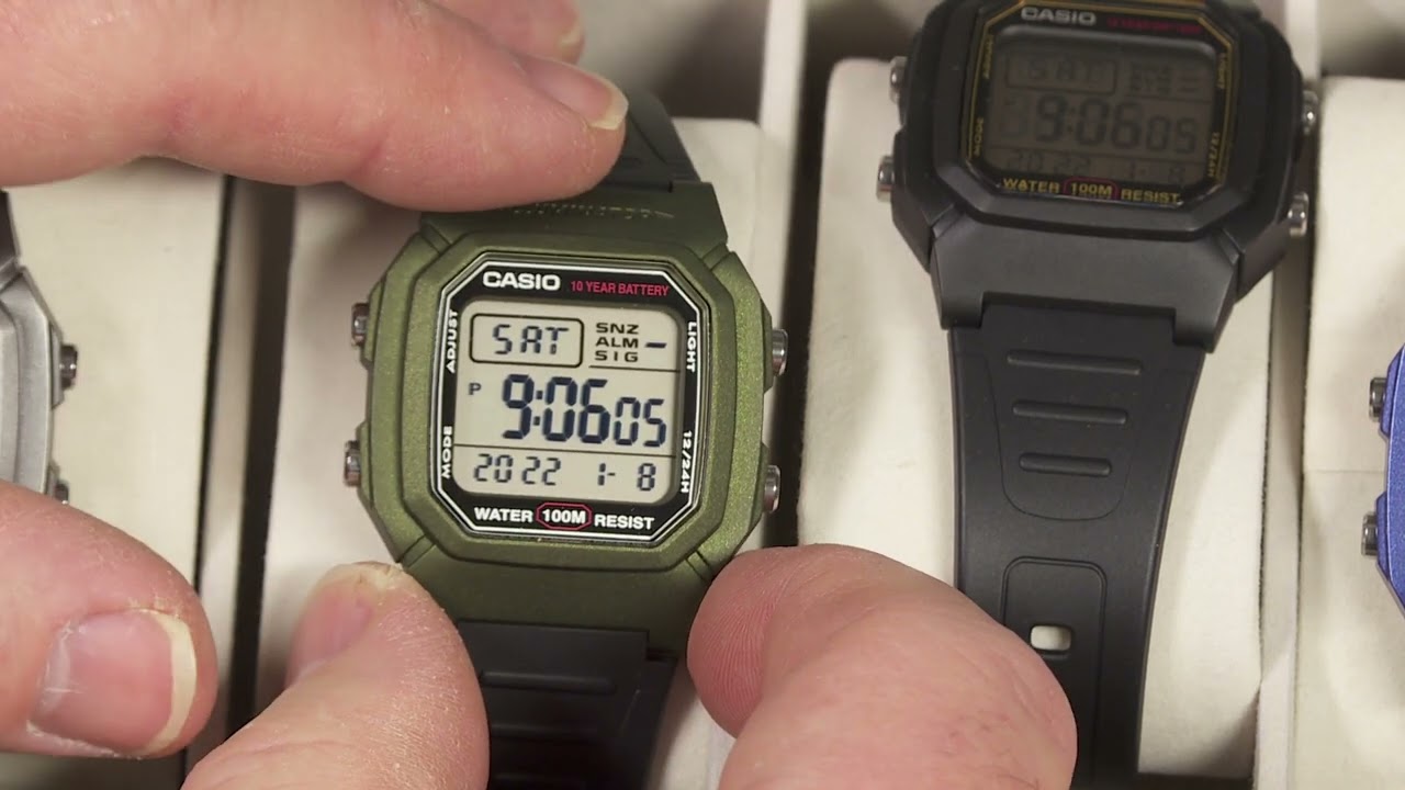 Casio W800 Watch Varieties
