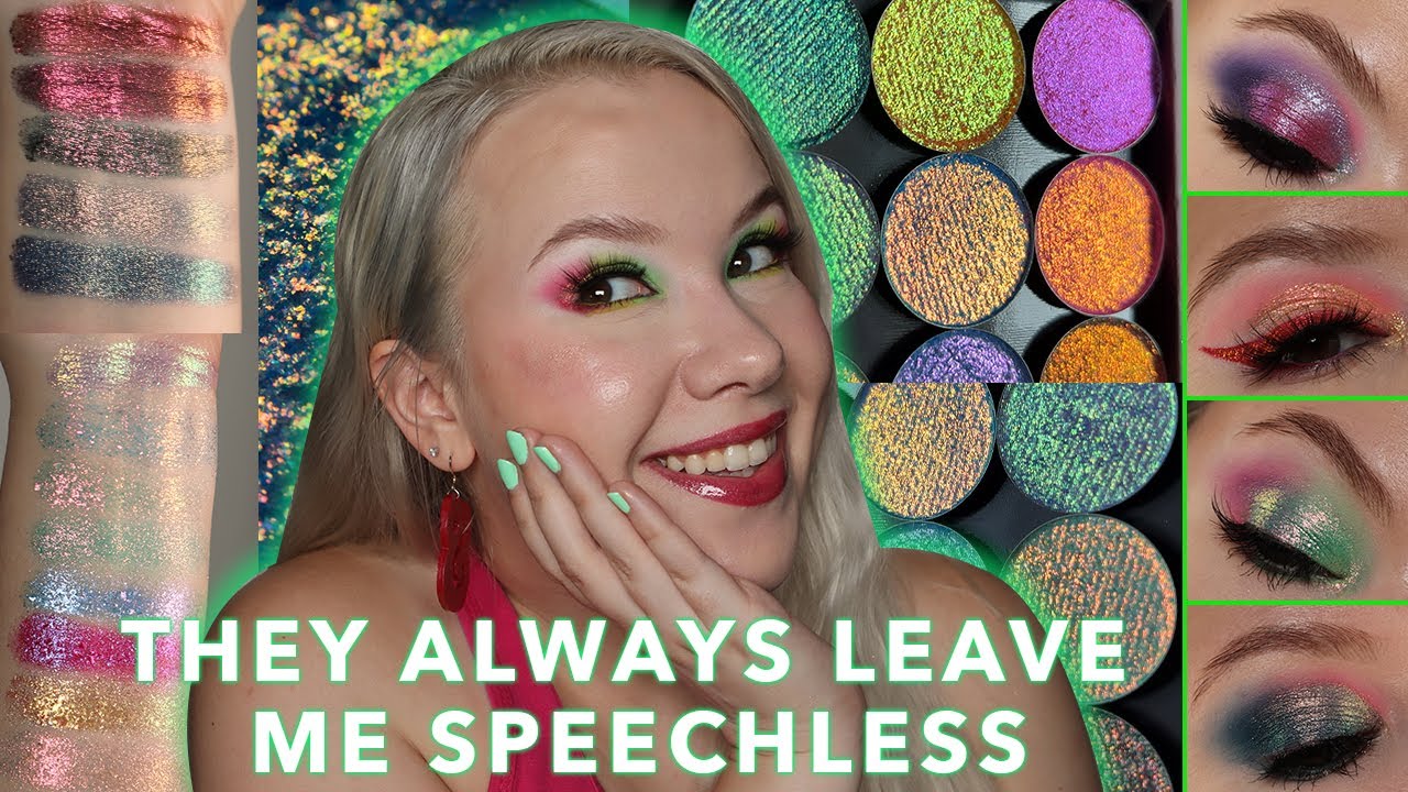 Terra Moons NEW Multichrome Eyeshadows! | Swatches, comparisons & 4 looks