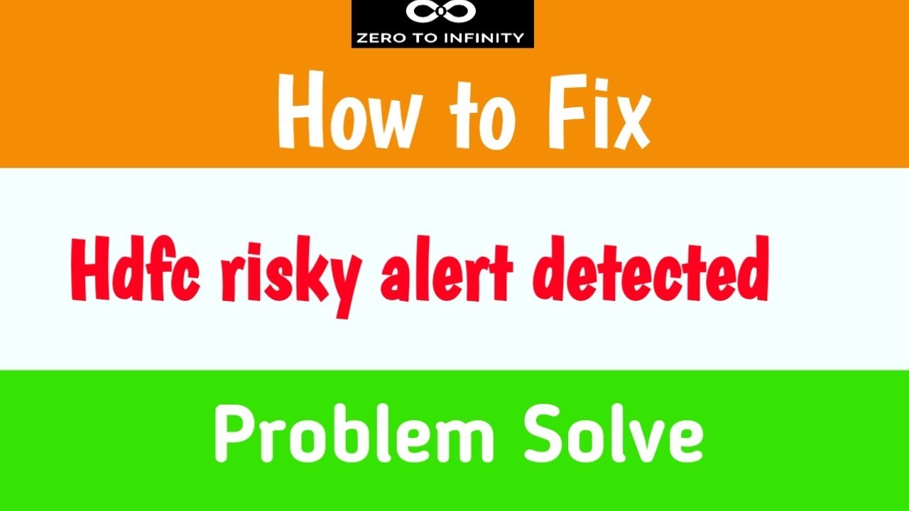 Fix Hdfc Alert! Risky app(s) detected Problem solve | Alert! Risky app detected HDFC Mobile Banking