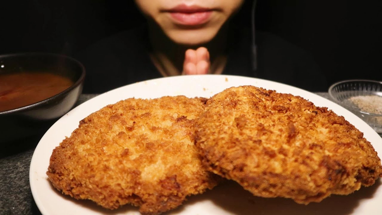ASMR Tonkatsu (Donkatsu) Mukbang  돈까스 먹방  Crunchy Eating Sounds