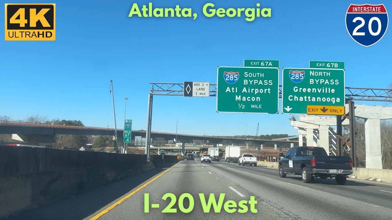I-20 West - Atlanta, GA [4K]