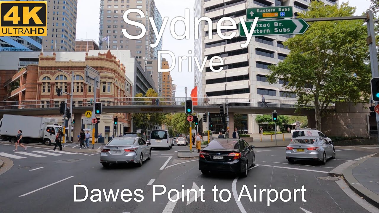 Driving Dawes Point to Airport | Sydney Australia | 4K UHD
