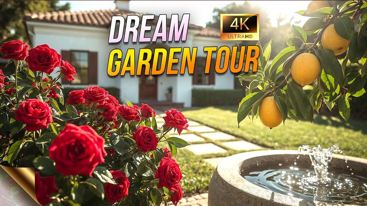 Simple Dream Home Garden Tour (AI-Generated) | Relaxing 4K Walk-through