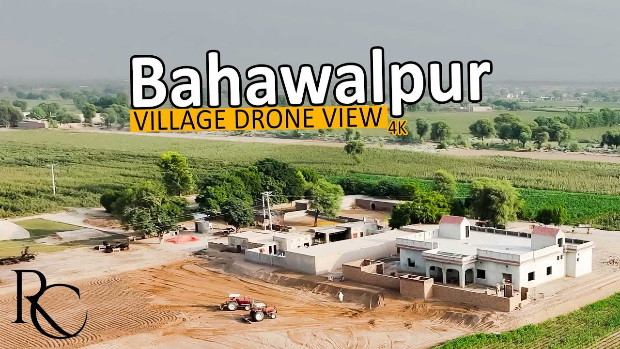 Bahawalpur Pakistan Village Drone View 4K