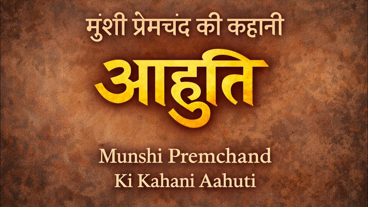 आहुति | मुंशी प्रेमचंद की कहानी | मेरी आवाज़ में |📝 