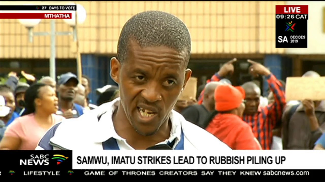 SAMWU, IMATU strikes lead to rubbish piling up