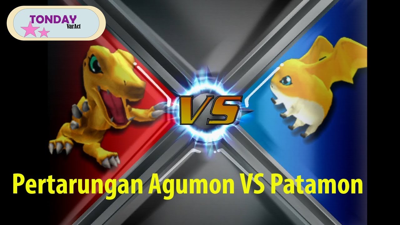 Pertarungan Agumon Vs Patamon ( Digimon Rumble Arena 2 ) 2 Player