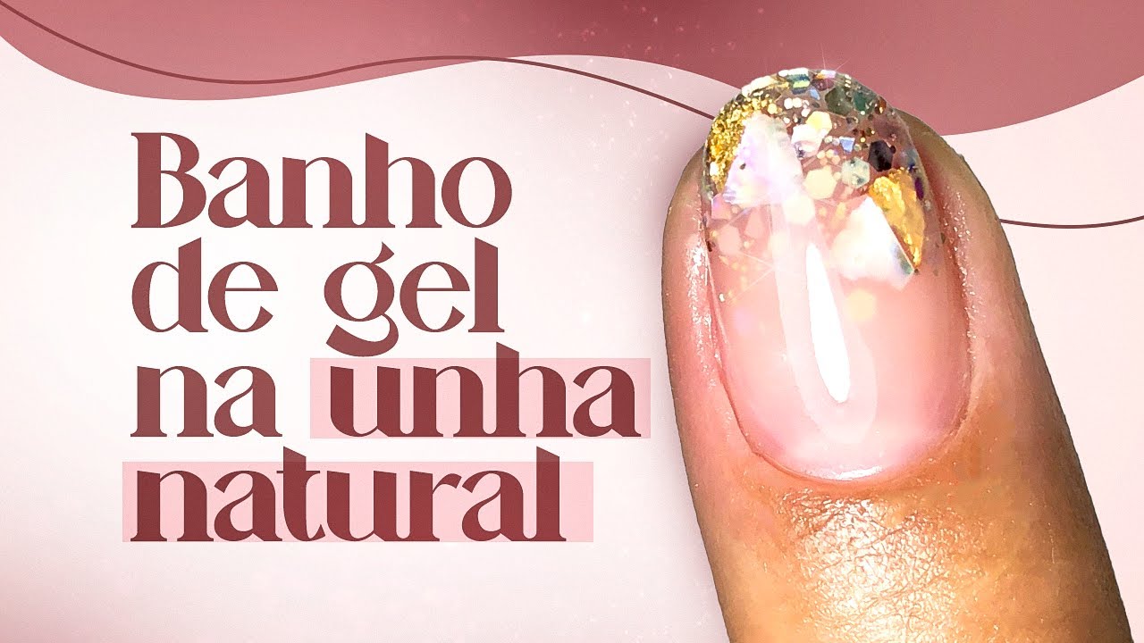 Banho de gel com decora&ccedil;&atilde;o encapsulada