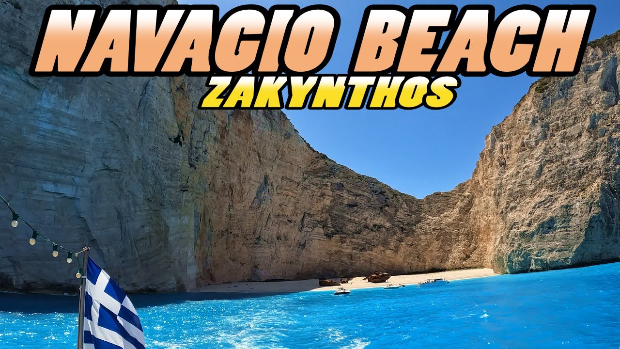 NAVAGIO BEACH - Boat trip from Zakynthos Town - Greece [4k]