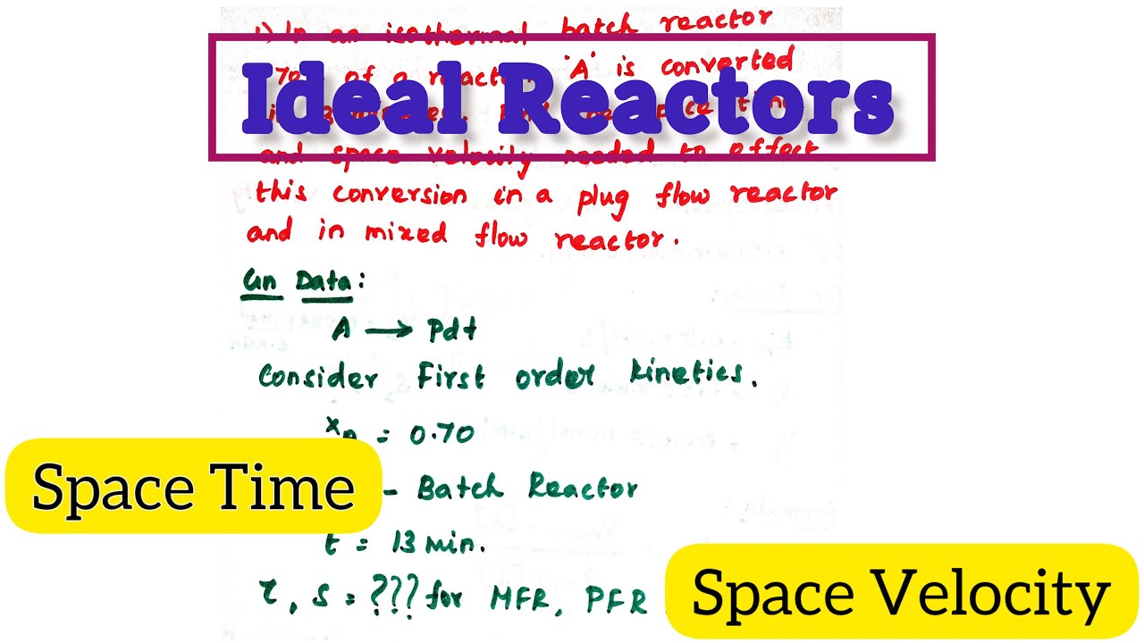How to Calculate Space Time  and Space Velocity for Ideal Reactors 