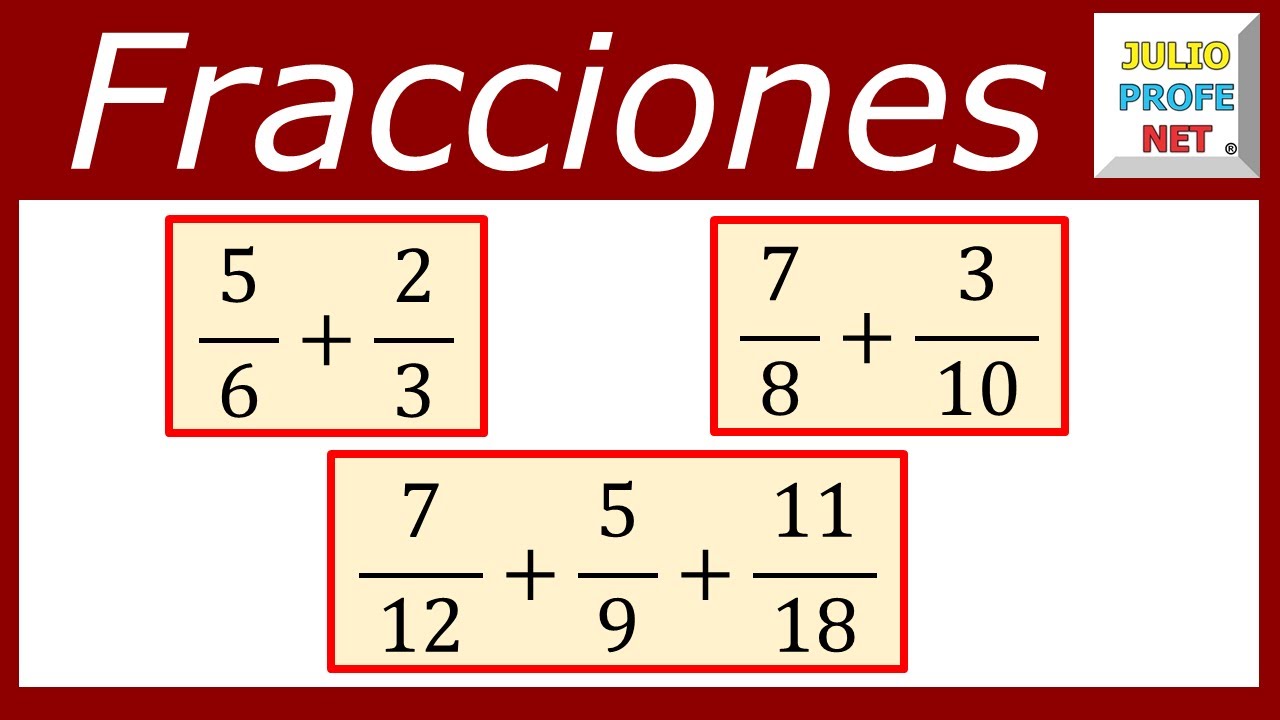 Suma de fracciones con distinto denominador 