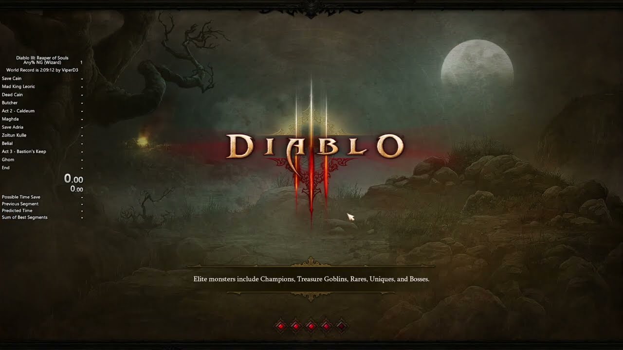 Diablo III Speedrun - any% NG (Wizard) - 2:02:07 WR