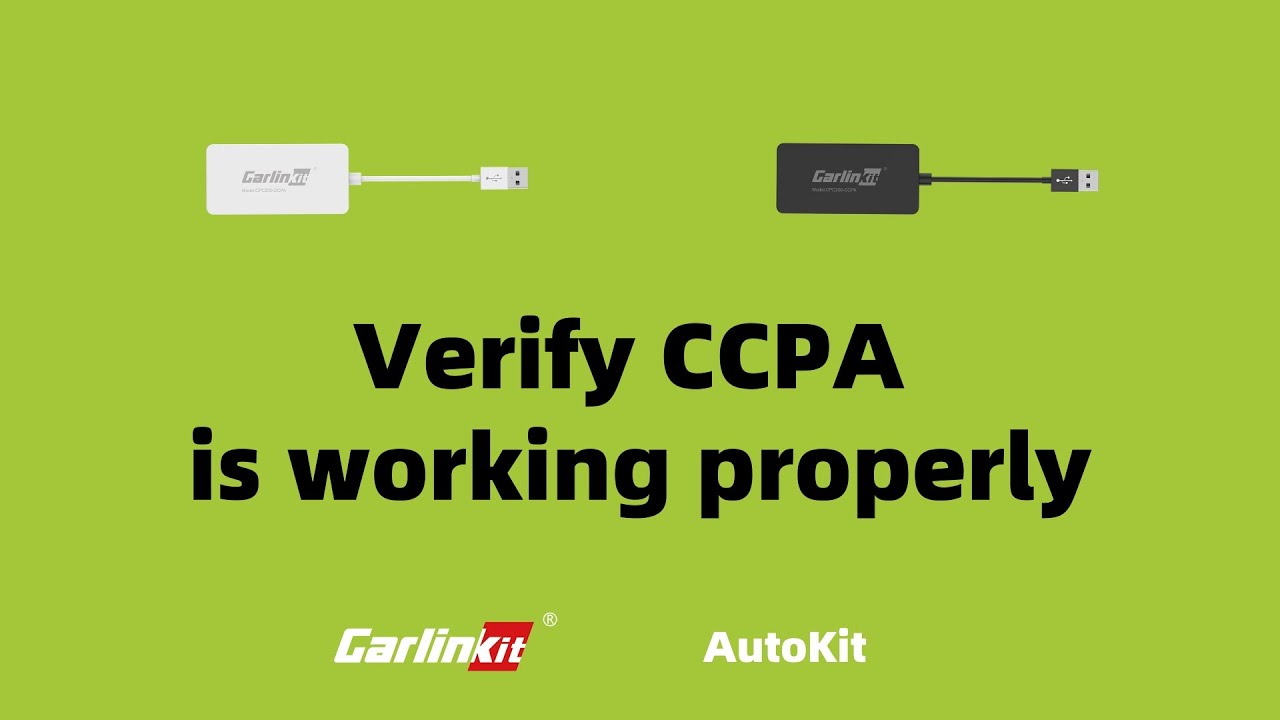 CarlinKit verifies that CCPA/AutoKit is functioning properly