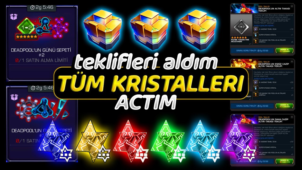 BOL BİİİİİPLİ KRİSTAL AÇILIŞI - +2 YENİ 6 YILDIZ HERO BULDUM :) - MCOC KRİSTAL AÇILIŞI