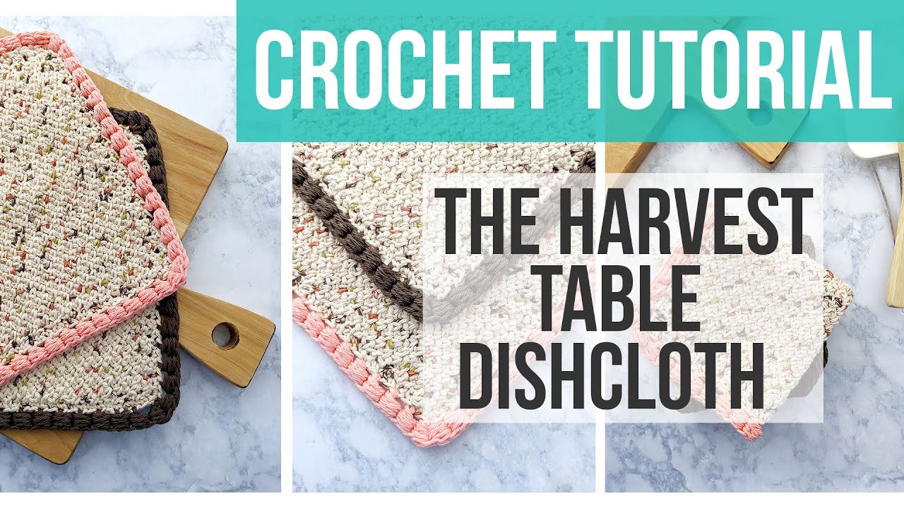 C2C MOSS STITCH DISHCLOTH | Harvest Table Dishcloth | Crochet Dishcloth Tutorial | Just Be Crafty
