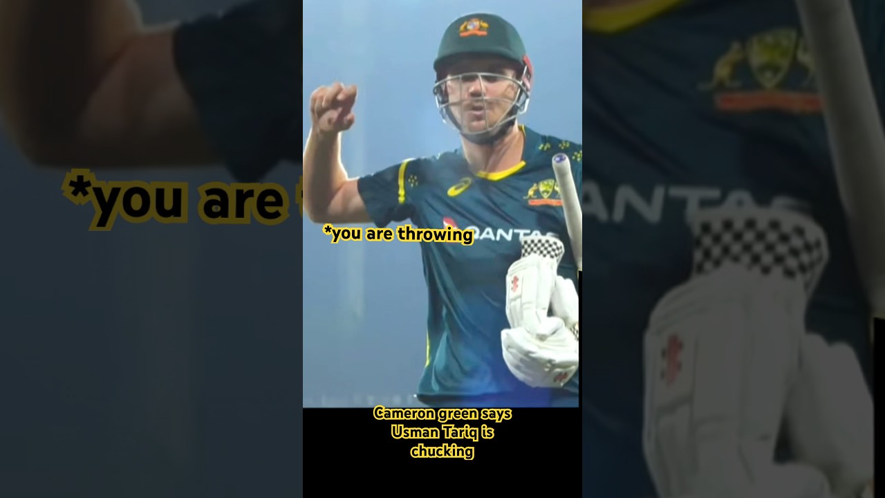 you are throwing Usman Tariq accused of chucking by Cameron Green. #cricket #usmantariq