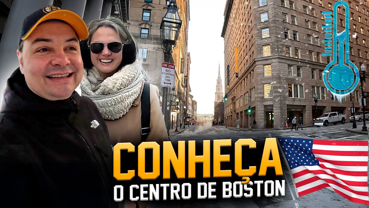 VENHA VER O CENTRO DE BOSTON  EM ÉPOCA DE NEVE E INVERNO - É LINDO