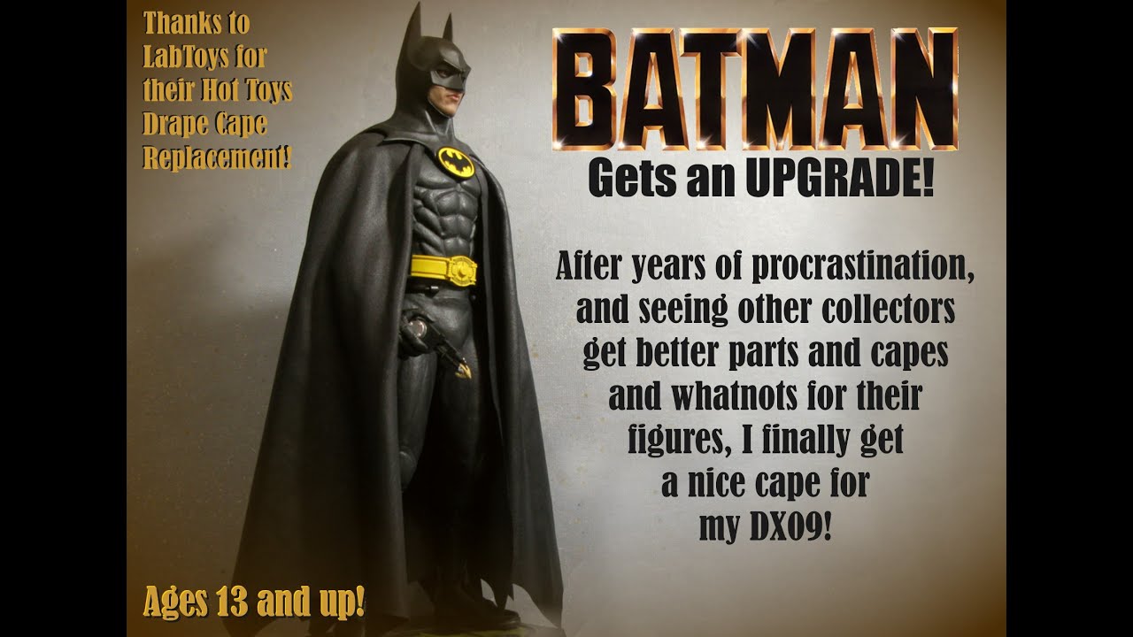 Запасной плащ LabToys Batman 1989 для фигурки Hot Toys в масштабе 1/6!