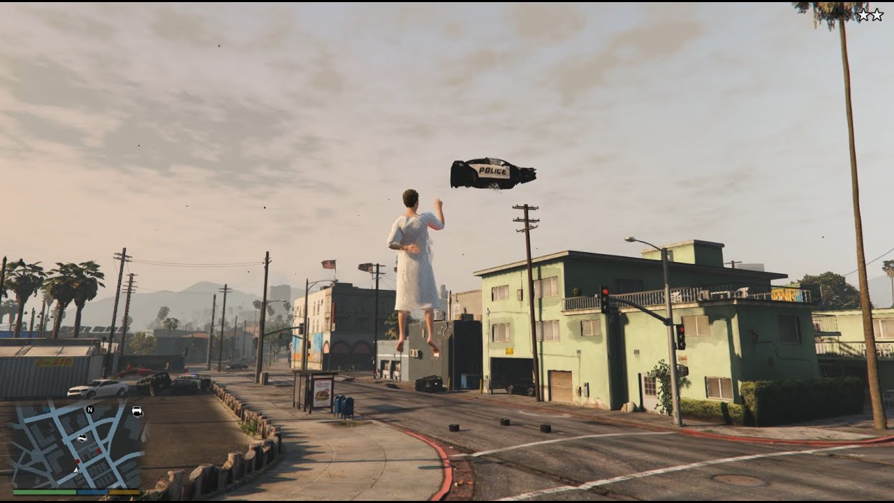 Grand Theft Auto V Eleven with her telekinesis vs. cops