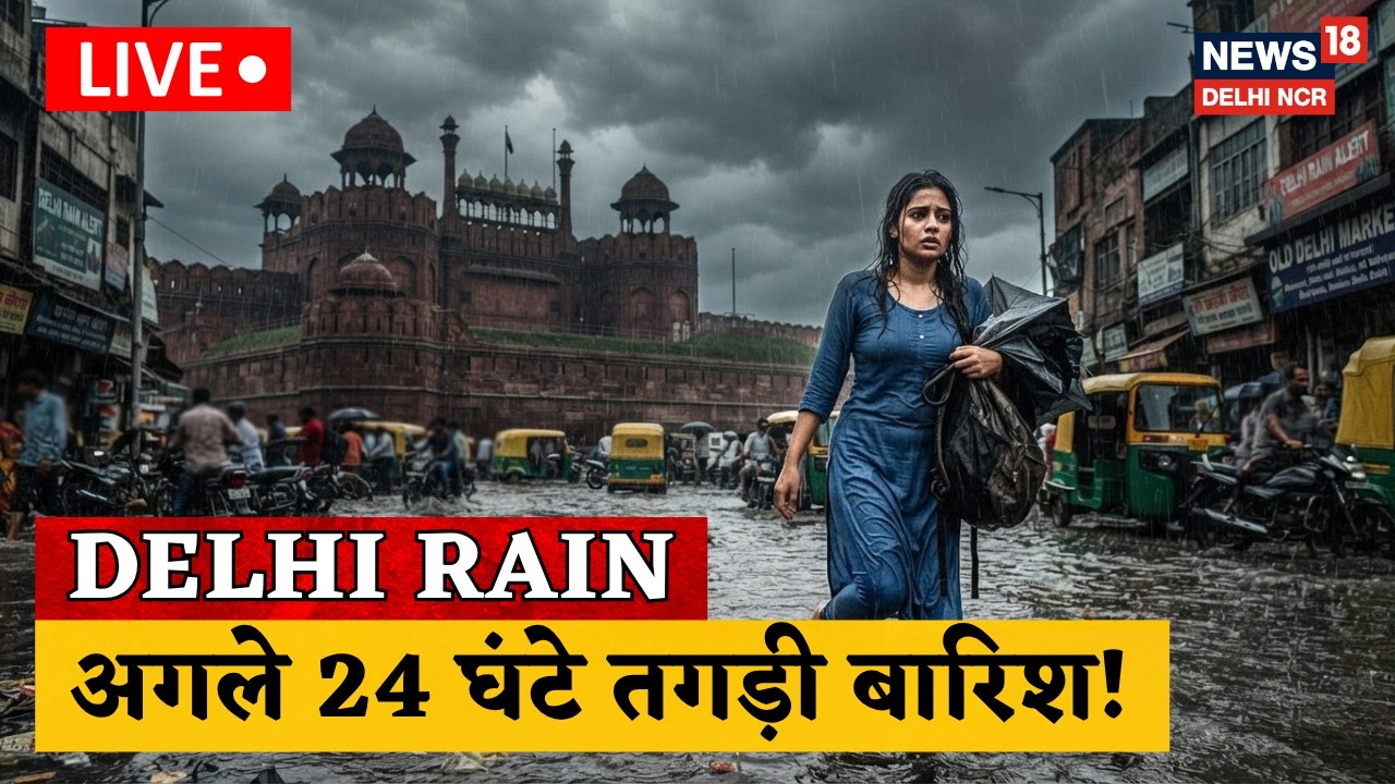 Delhi Weather Heavy Rain Live 🔴: Delhi-NCR में Heavy Rain,  कई इलाके में waterlogging | heavy Rain