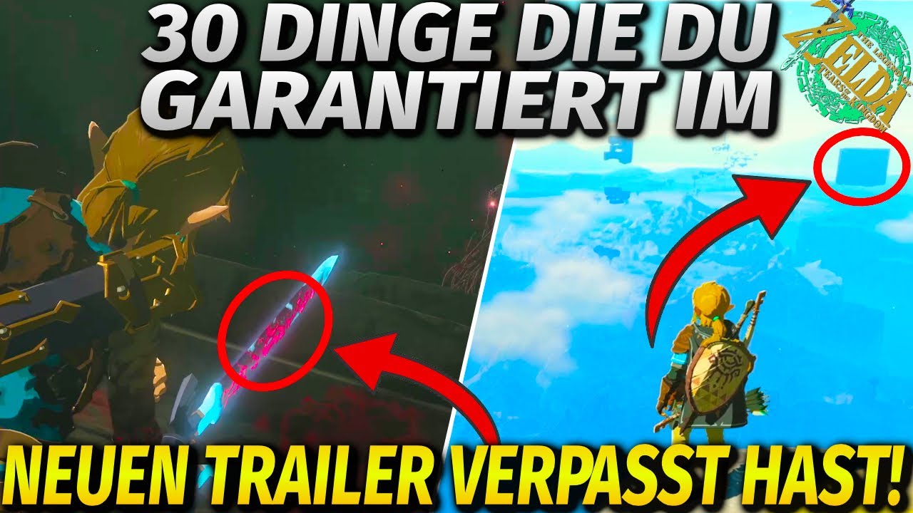 *NEU* 30 Dinge, die du garantiert im neuen Trailer von Zelda Tears of the Kingdom verpasst hast!