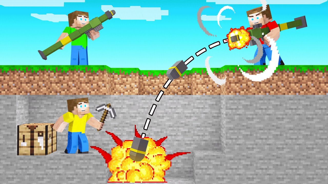 ROCKET LAUNCHER VS Speedrunner In Minecraft!