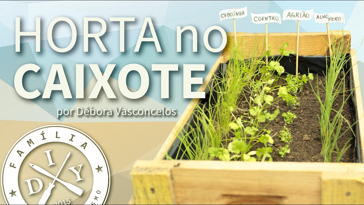 DIY DO LIXO AO LUXO - HORTA EM CAIXOTE - FAMÍLIA DIY