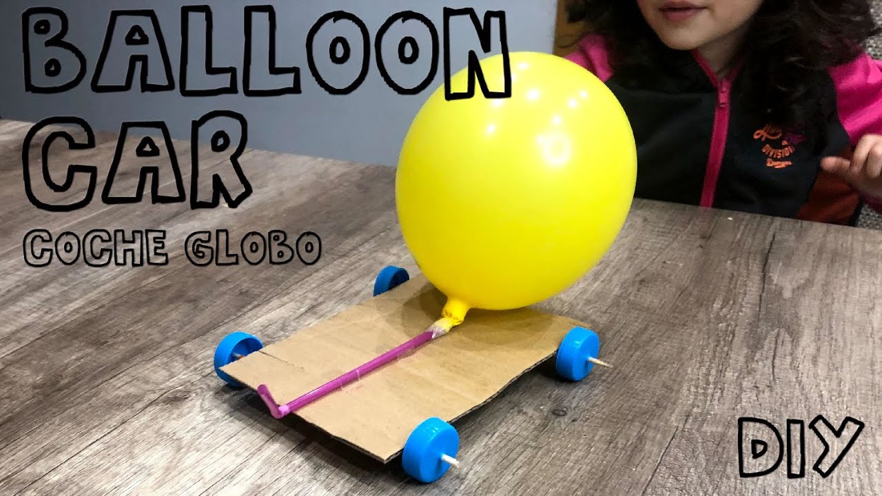 Cómo hacer un coche propulsado por aire | Manualidades para niños, fáciles y rápidas.