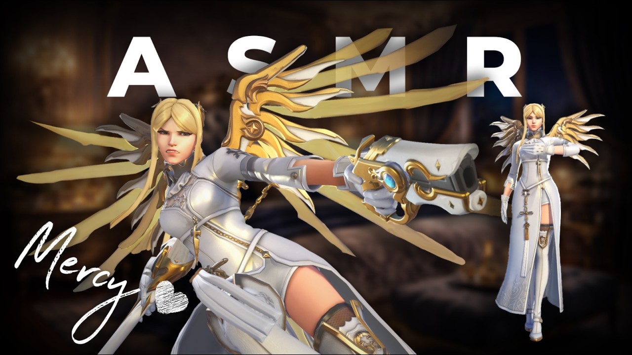 ♡︎ Overwatch ASMR ♡ Mercy ♡︎ New Skins ♡ Stadium Comp ♡︎ (Mouth Sounds, Whispering, Keyboard, Mouse)