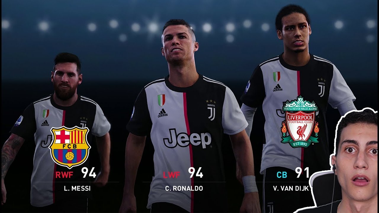 من هو اقوى فريق في لعبه pes2020 -  طلعلي كريستانو وميسي وفان دايك في فريق واحد