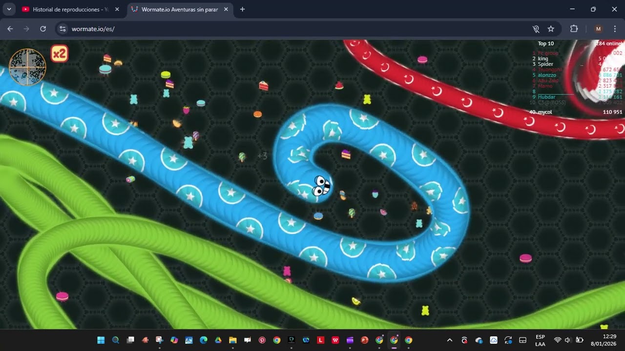 primera jugada de wormate.io