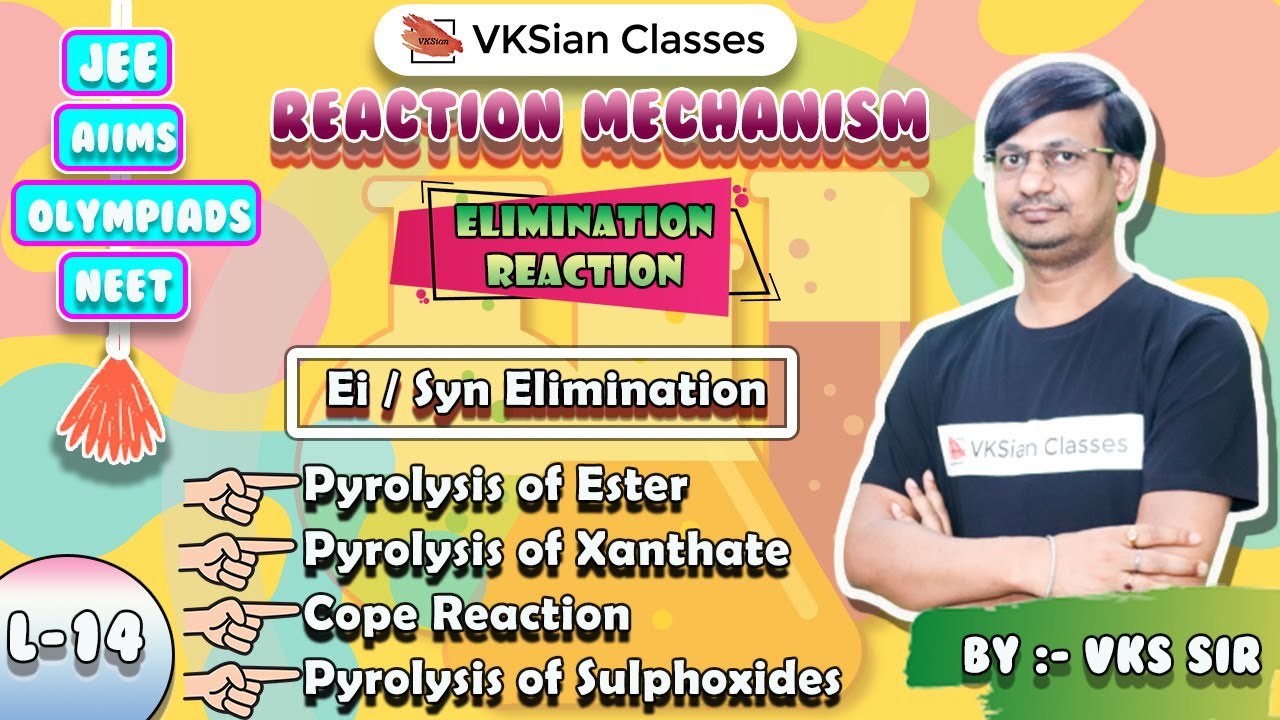 Elimination Reaction | Syn Elimination | Pyrolytic Elimination | Ei Mechanism | JEE | NEET | L-14