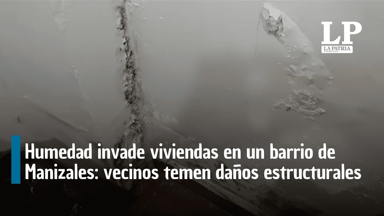 Humedad invade viviendas en un barrio de Manizales: vecinos temen daños estructurales