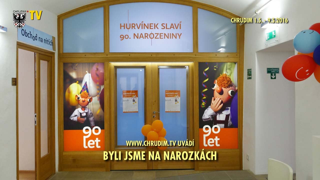 Hurvínek slaví 90. narozeniny - byli jsme se s kamerou podívat - MLK Chrudim 1.- 9.5.2016