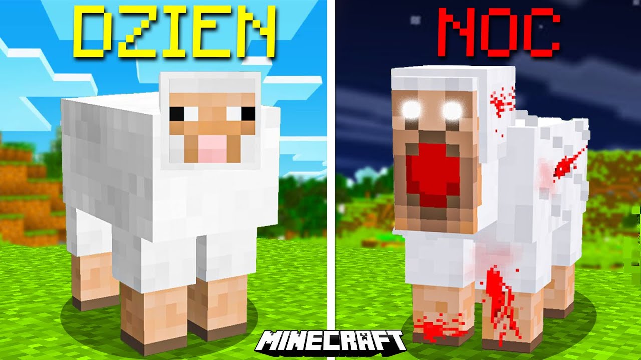 MINECRAFT, ale W NOCY MOBY SĄ PRZERAŻAJĄCE! *szok*