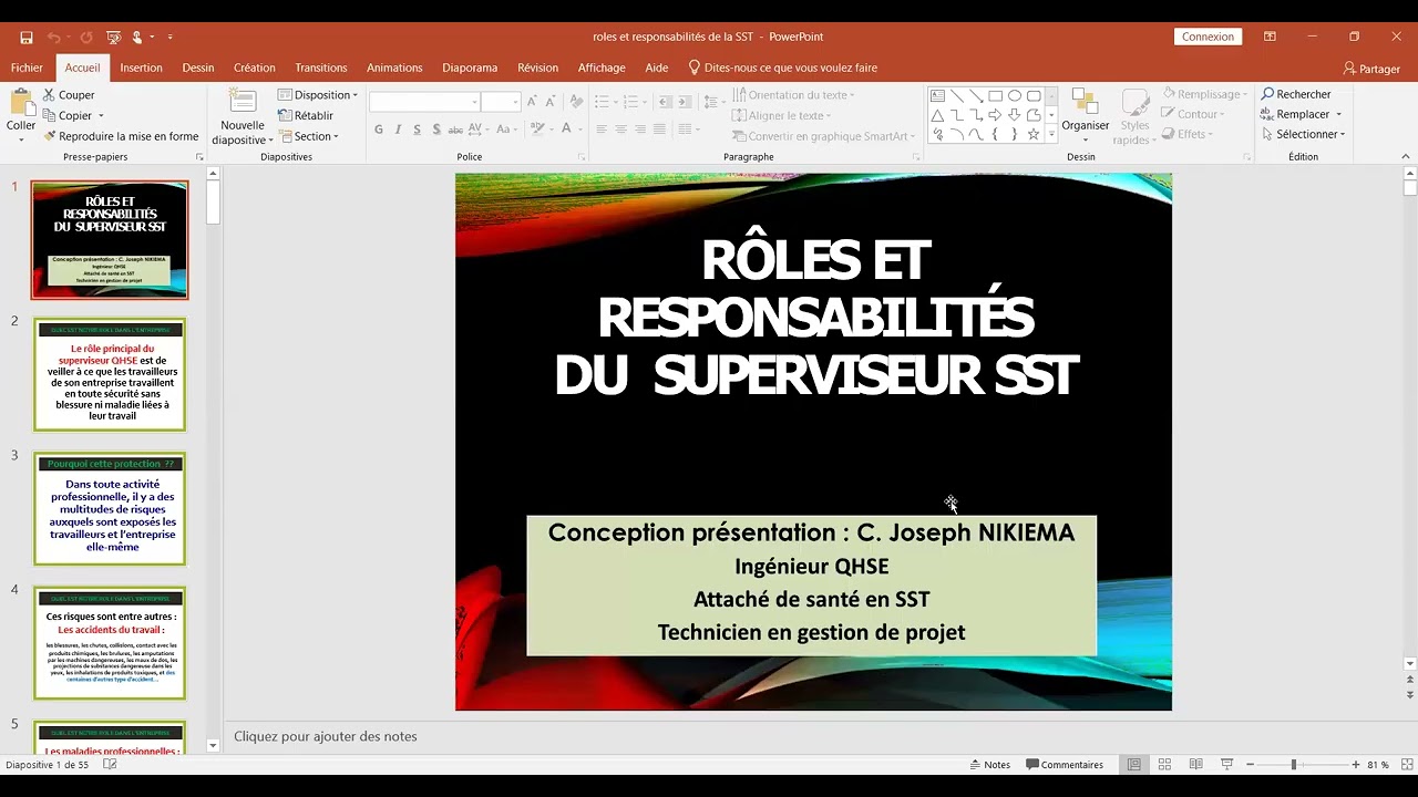 RÔLES ET  RESPONSABILITÉS DU  SUPERVISEUR SST