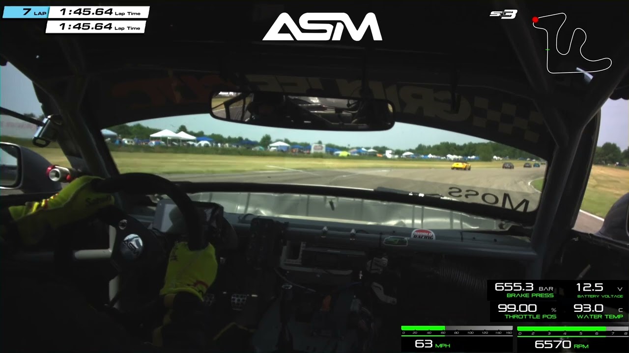 2023 Gridlife Midwest Festival - GLTC Race 1 from midpack. Gingerman Raceway