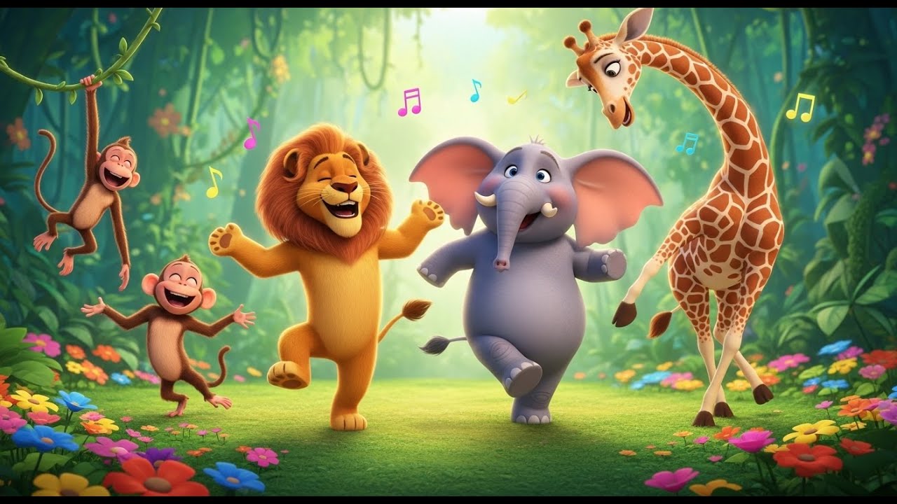 Jungle Friends Dance 🦁🐘🎶 | Fun Baby Animal Song for Toddlers