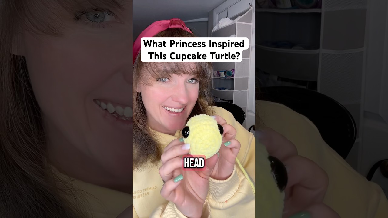 Part 2 - What princess inspired this cupcake turtle? #crochet #princess #crochetturtle #amigurumi