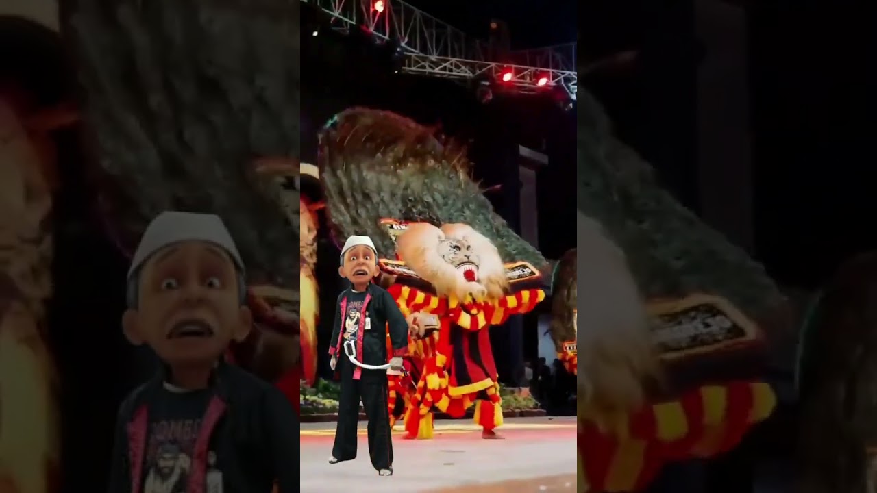 Upin ipin berubah menjadi reog ponorogo #upinipin #reog #shorts
