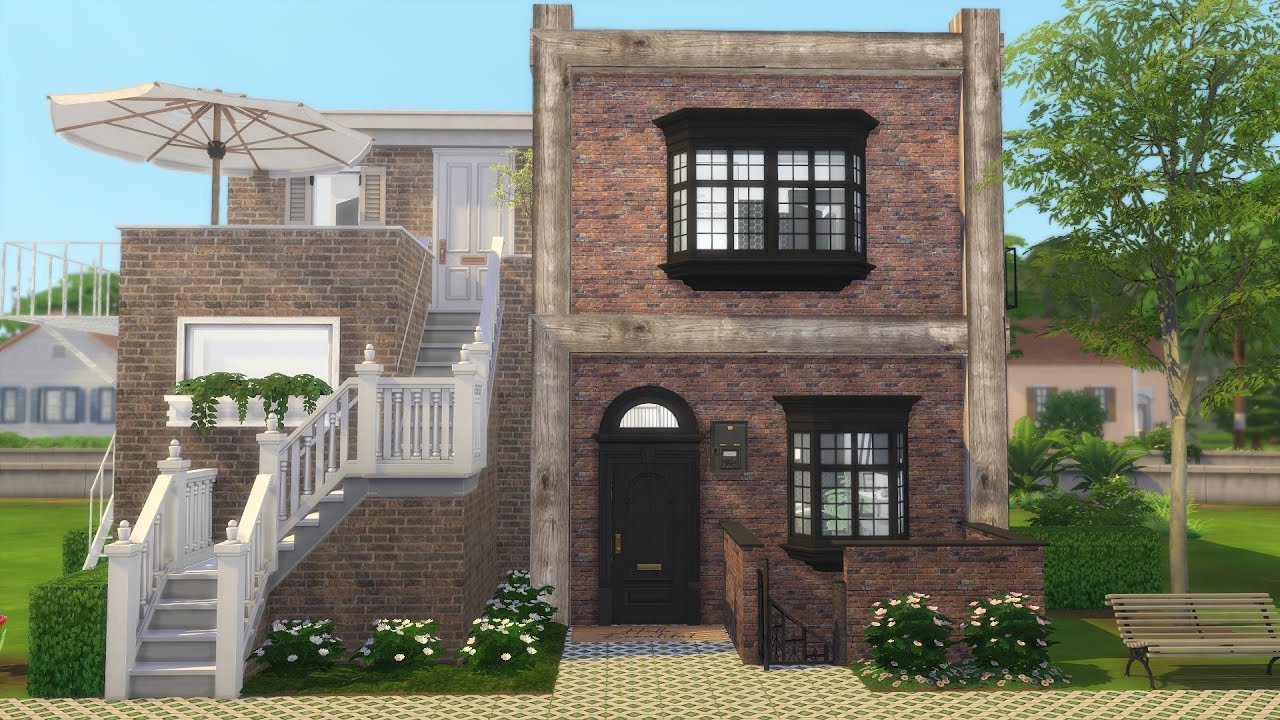 TOWNHOUSES PART 1 | The Sims 4 | CC Speed Build