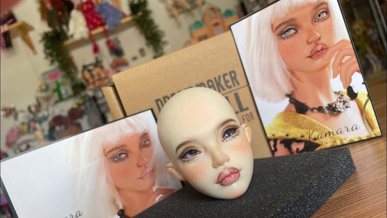 IMPLDOLL Kamara head unboxing  #impldoll #impldollkamara #bjd #bjdunboxing #bjdmakeup #dolls #doll