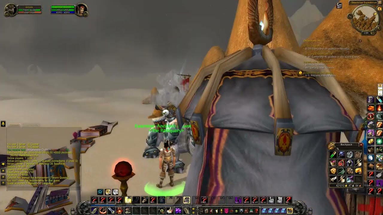 WOW Cata Quest 'Fragments of Language - 25020' Horde on a PS