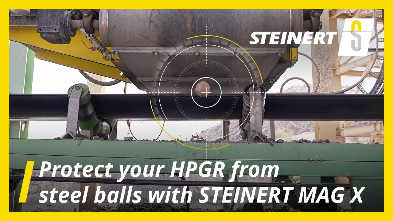 STEINERT MAG X S magnet protects HPGR – Effective Mill Ball Removal