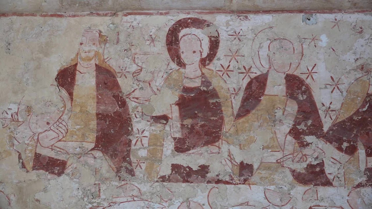 🏰🥇 4/7 Peintures murales du XIIIe siècle de l'Église Sainte-Marie-aux-Anglais, à Mézidon #GPPP