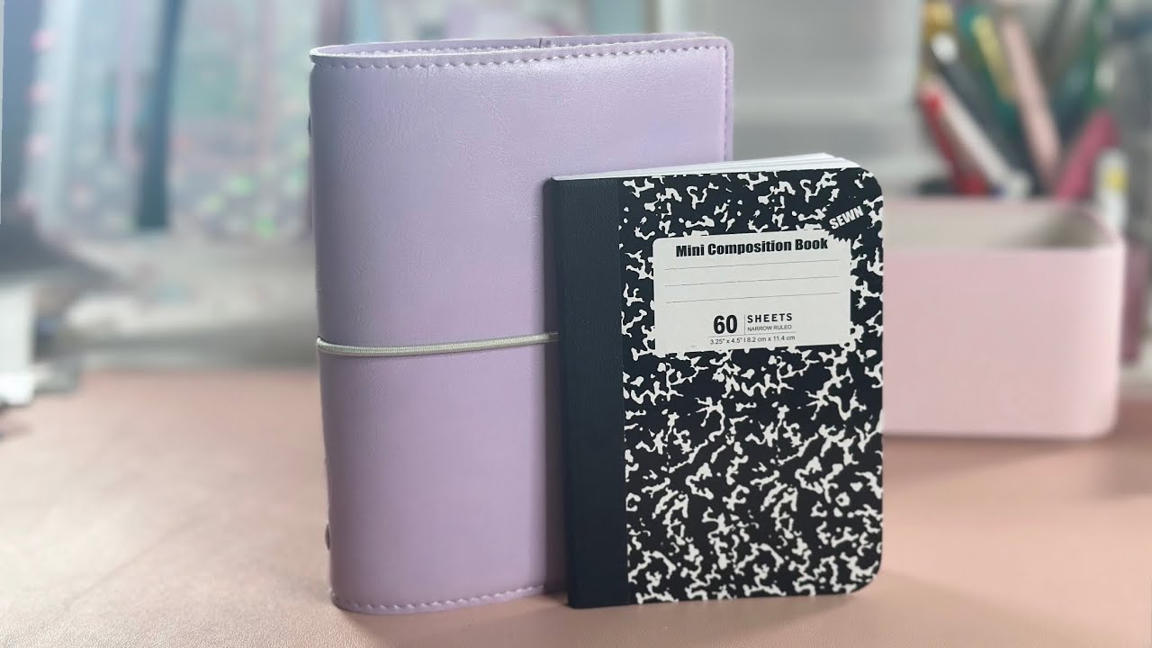 Mini Composition Notebook | Stressed Planner Crafting | Mini Dollar Tree Haul
