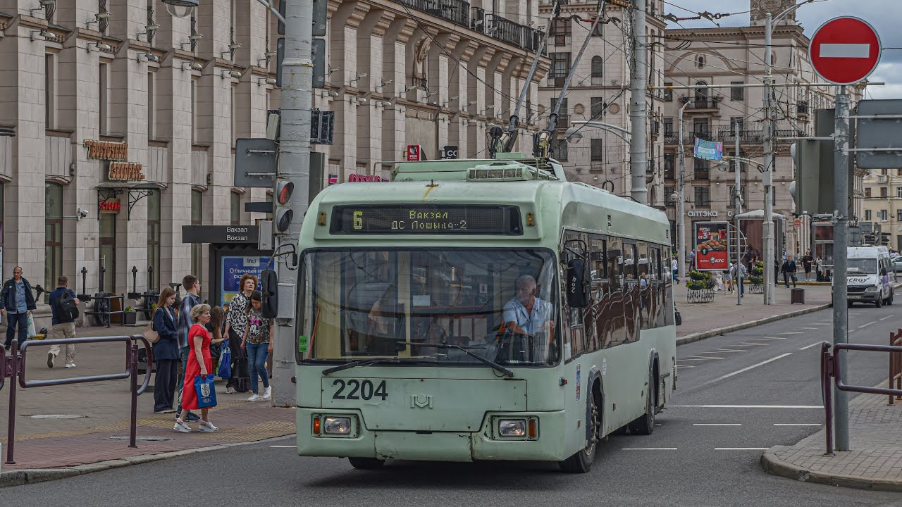 ПОЕЗДКА в троллейбусе БКМ-321 (БОРТ.№2204) маршрут №59